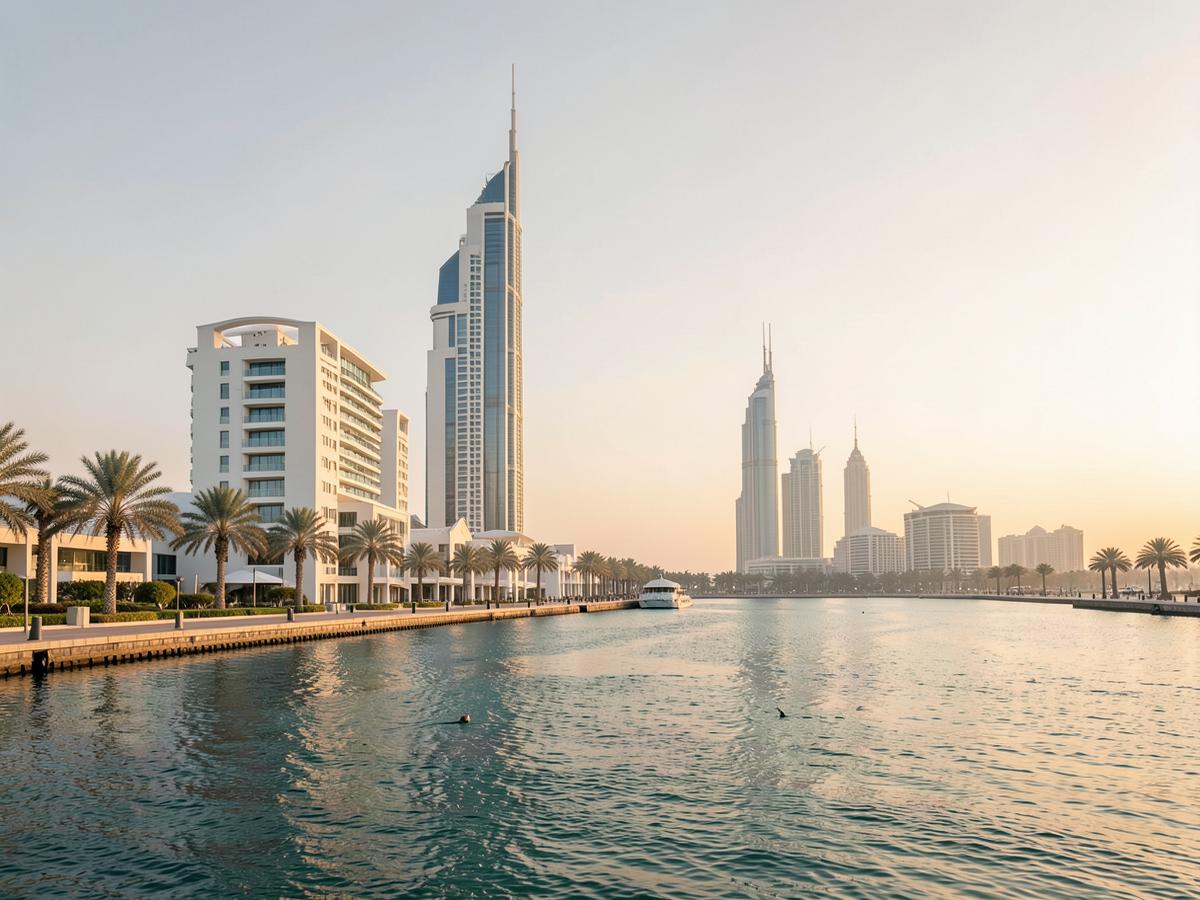 Abu Dhabi skyline and waterfront